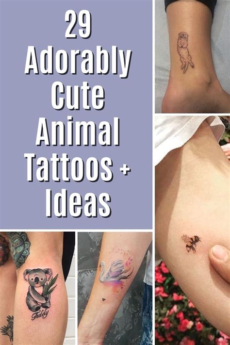 adorably cute animal tattoos ideas tattoo glee