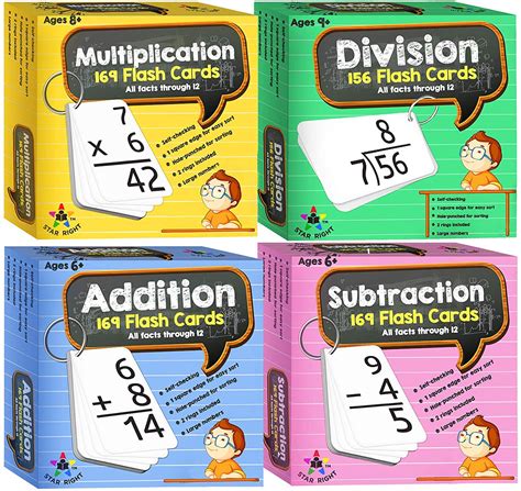star  multi math flashcards pack addition subtraction