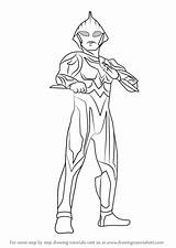 Ultraman Nexus Mewarnai Ginga Drawingtutorials101 Tiga Geed Ribut Taro Kamen sketch template