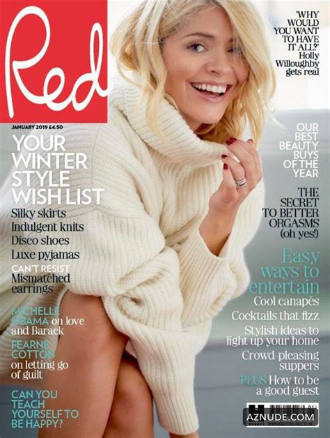holly willoughby shows her sexy legs on the pages of red magazine