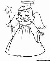 Coloring Christmas Angel Pages Printable Star Print Kids Sheets Printables Bible Angels Girls Book Cute Little Colouring sketch template