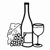 Wine Clipart Bottle Grapes Drawing Cheese Clip Glass Bottles Line Cliparts Drawings Board Dog Liquor Designs Glasses Clipartbest Quest Stencil sketch template