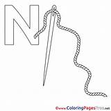 Coloring Pages Alphabet Nadel Printable Sheet Title sketch template
