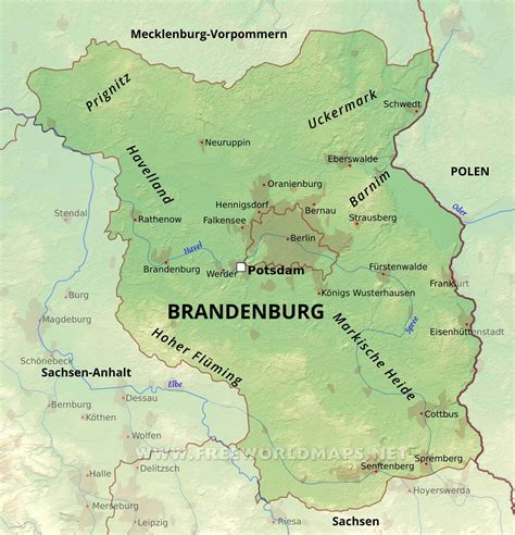 brandenburg karte freeworldmapsnet