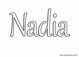 Nadia Nome Nomi Disegnidacolorare sketch template