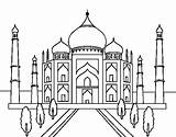 Mahal Taj Coloring Para Colouring Pages Coloringcrew Colorear Drawing Color Print Buildings Pngkit Kids Easy India Dibujo Visit Drawings Automatically sketch template