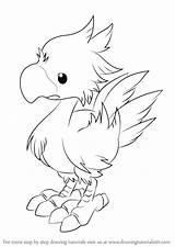 Chocobo Colouring sketch template