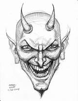 Demon Devil Drawings Drawing Sketch Pencil Pen Deviantart Sketches Tattoo Face Evil Demons Creepy Horror Satan Drawn Getdrawings Simple Faces sketch template
