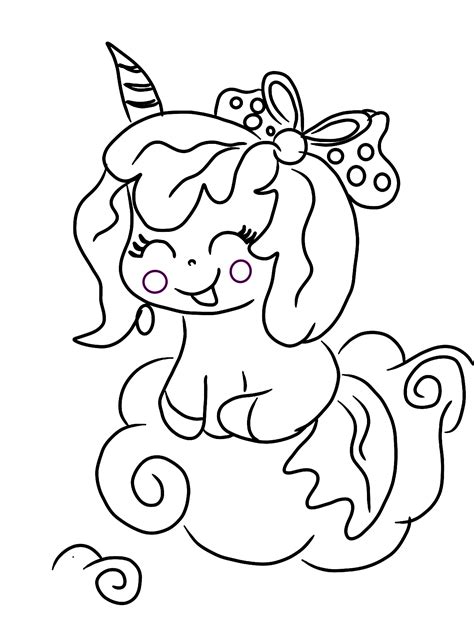 printable unicorn coloring pages part hand drawn draw  color