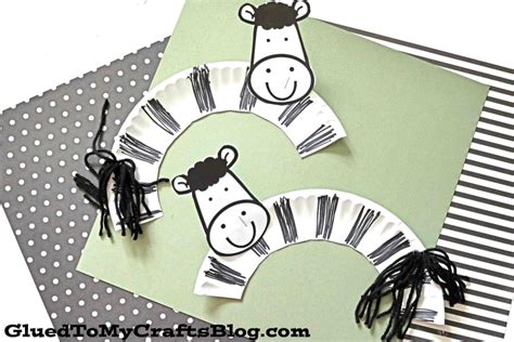 paper plate zebra craft