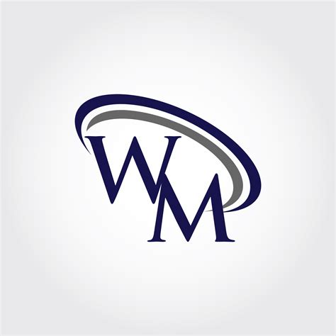 monogram wm logo design  vectorseller thehungryjpeg