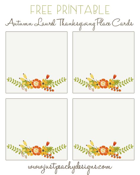 thanksgiving place cards  printable