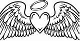 Wings Angel Coloring Pages Print Heart Hearts Fairy Drawing Kids Wing Printable Color Getcolorings Getdrawings Clipartmag Remarkable Astonishing sketch template