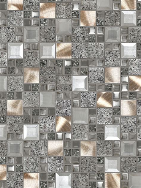 10 sheets stainless steel metal copper color pebble mosaic tile for