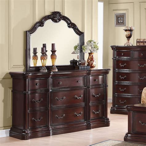 acme furniture veradisia dark cherry dresser   drawers