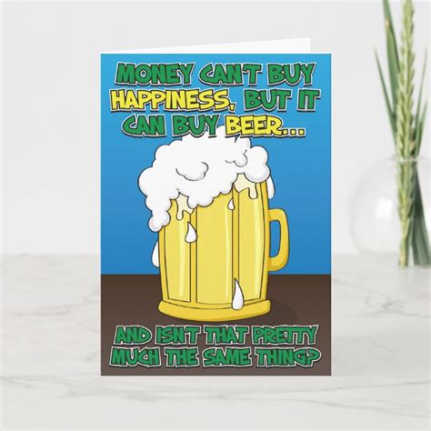 funny birthday card  man beer zazzlecom