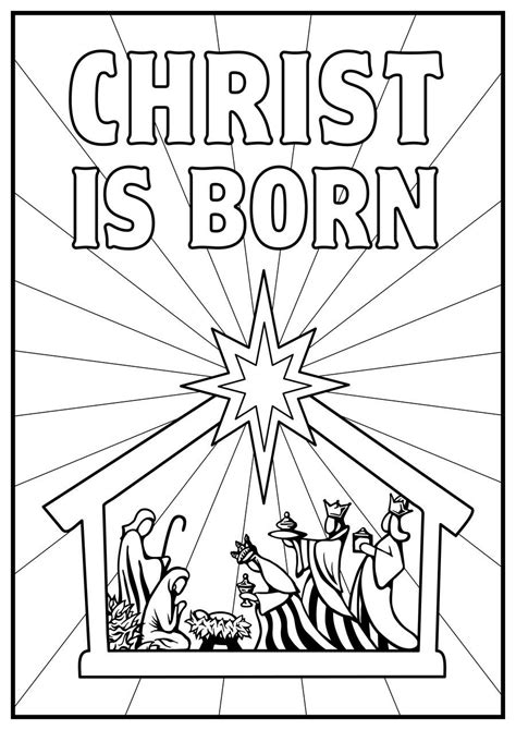 kids color pages manger scene nativity story coloring pages