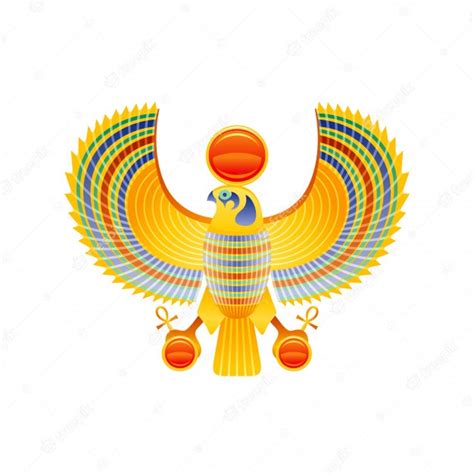 Egyptian Falcon Horus And Ra God Symbol Falcon Bird