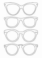 Sunglasses Coloring Printable Pages Kids Glasses Template Drawing Ray Wooden Print Board Templates Ban Bulletin óculos Oculos Sunglass Moldes Color sketch template