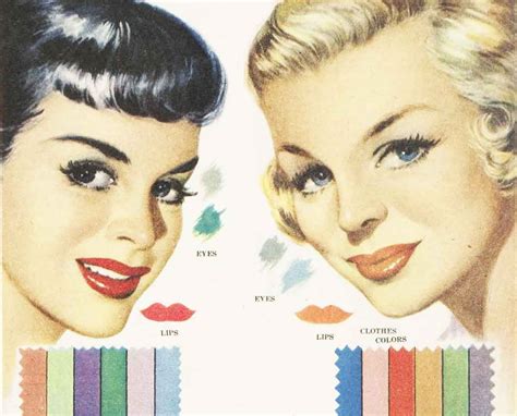 Color Harmony In 1951 Brunette And Blonde Source Glamourdaze