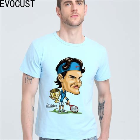 Roger Federer T Shirt Q Carton Funny Top Lycra Cotton Men