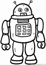 Robot Coloring Robots Pages Kids Craft Future sketch template