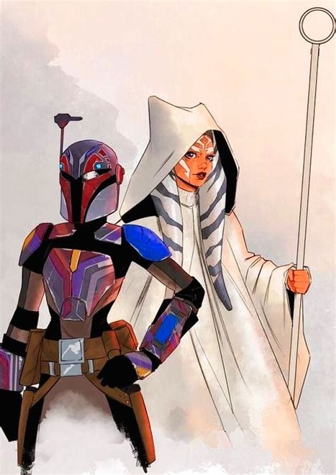 Grey Jedi Ahsoka Tano And Mandolorian Sabine Wren In 2020 Star Wars