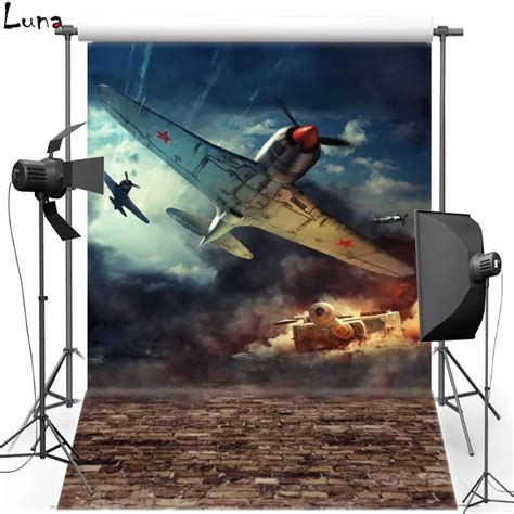 mehofoto play game vinyl photography background  kids fighter plane