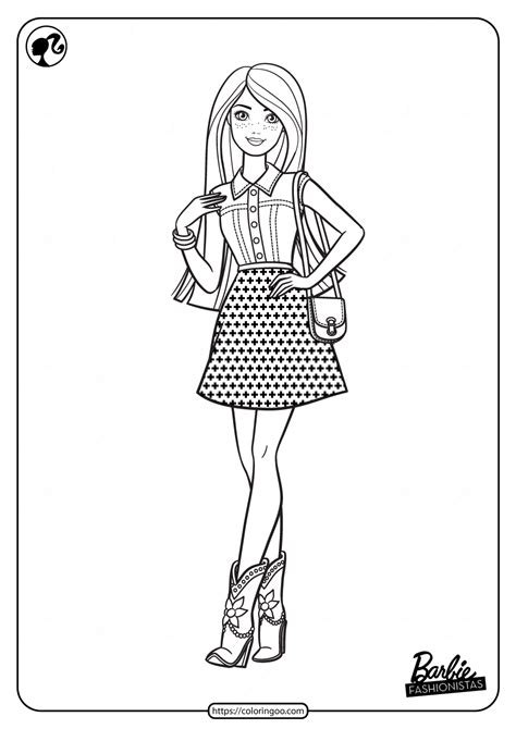printable barbie fashionistas  coloring pages