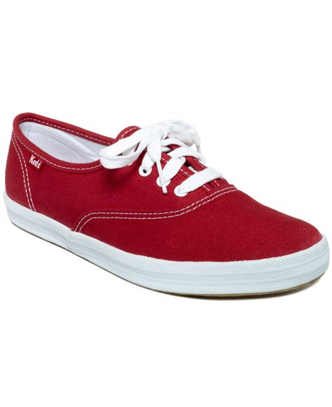keds womens champion oxford sneakers  red lyst