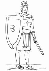 Soldado Romanos Soldados Romani Soldato Niños Guardia Antichi Romans sketch template