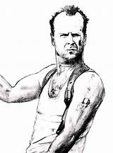 Bruce Willis sketch template