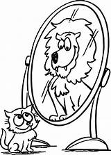 Mirror Coloring Pages Dixie Winn Because Template Hand Printable Cat Lion Dorable Getcolorings Getdrawings Fascinating Activity 05kb 1986 sketch template