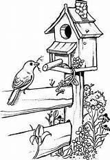 Fence Birdhouse Visit Pyrography Ideen sketch template