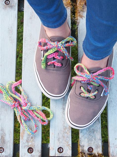 colorful crochet laces shoe lace designs