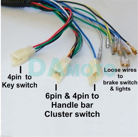 quad wiring harness  cc chinese electric start loncin zongshen