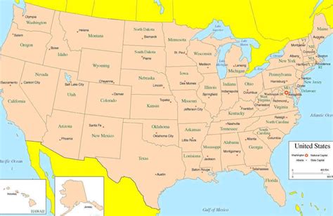 labeled map   united states