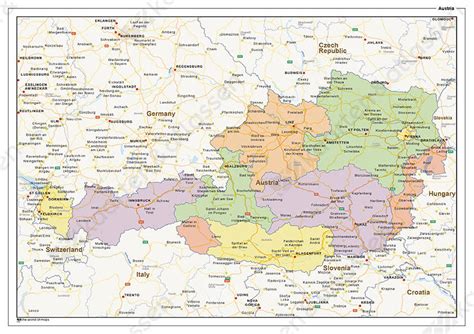 staatkundige landkaart oostenrijk  kaarten en atlassennl