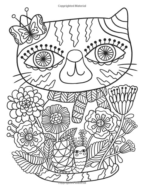 cute cat coloring pages  adults pin      coloring