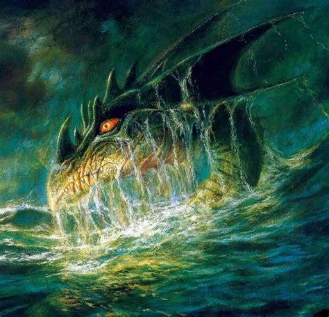 leviathan mythological creatures fantasy dragon sea dragon
