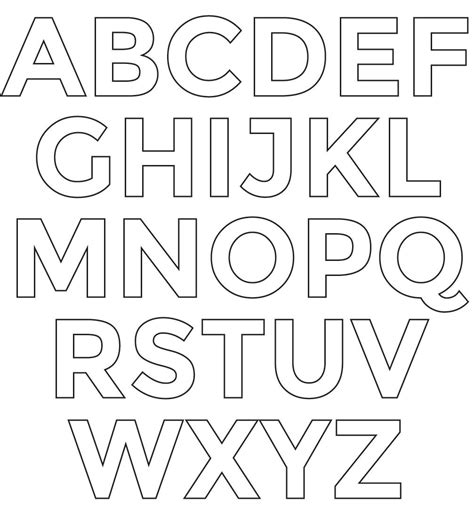 printable letter stencils large