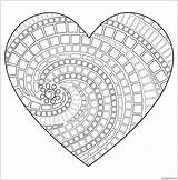 Heart Mandala Pages Coloring Color Printable Print sketch template