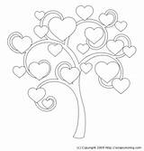 Tree Heart sketch template
