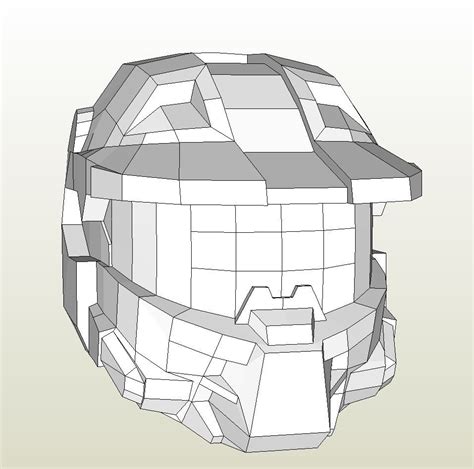 easy halo helmet papercraft template fortheladyonly