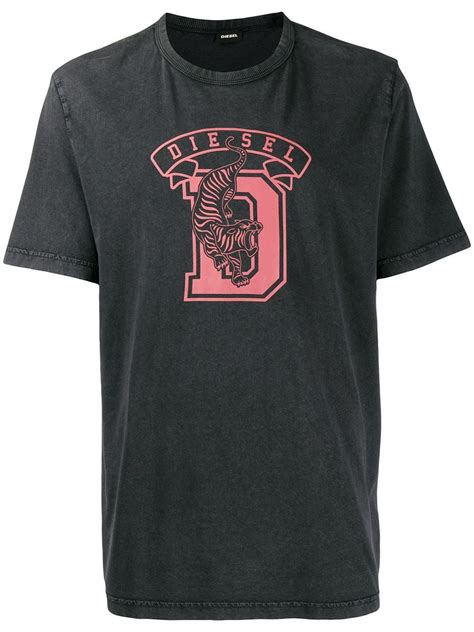 Diesel T Diego B4 T Shirt Grey Shirts T Shirt Diesel Clothing