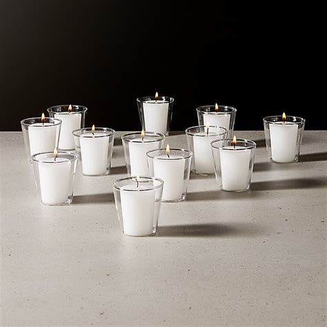 Set Of 12 Beaker Glass Tea Light Candle Holders Reviews Cb2