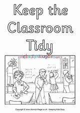 Colouring Poster Classroom Tidy Keep Activity Rules School Posters Printables Village Explore sketch template