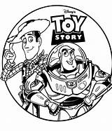 Coloring Woody Buzz Toy Lightyear Pages Story Birthday 4th Kids sketch template