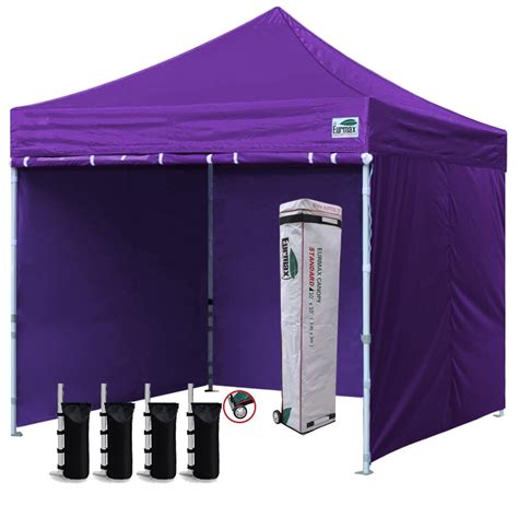 eurmax canopy    purple pop   instant outdoor canopy   zipper sidewalls