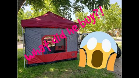 husband buys   massive mcmansion ez  camping tent walkthrough youtube